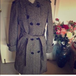 Gap Wool and Viscose Belted Pea Coat- Large